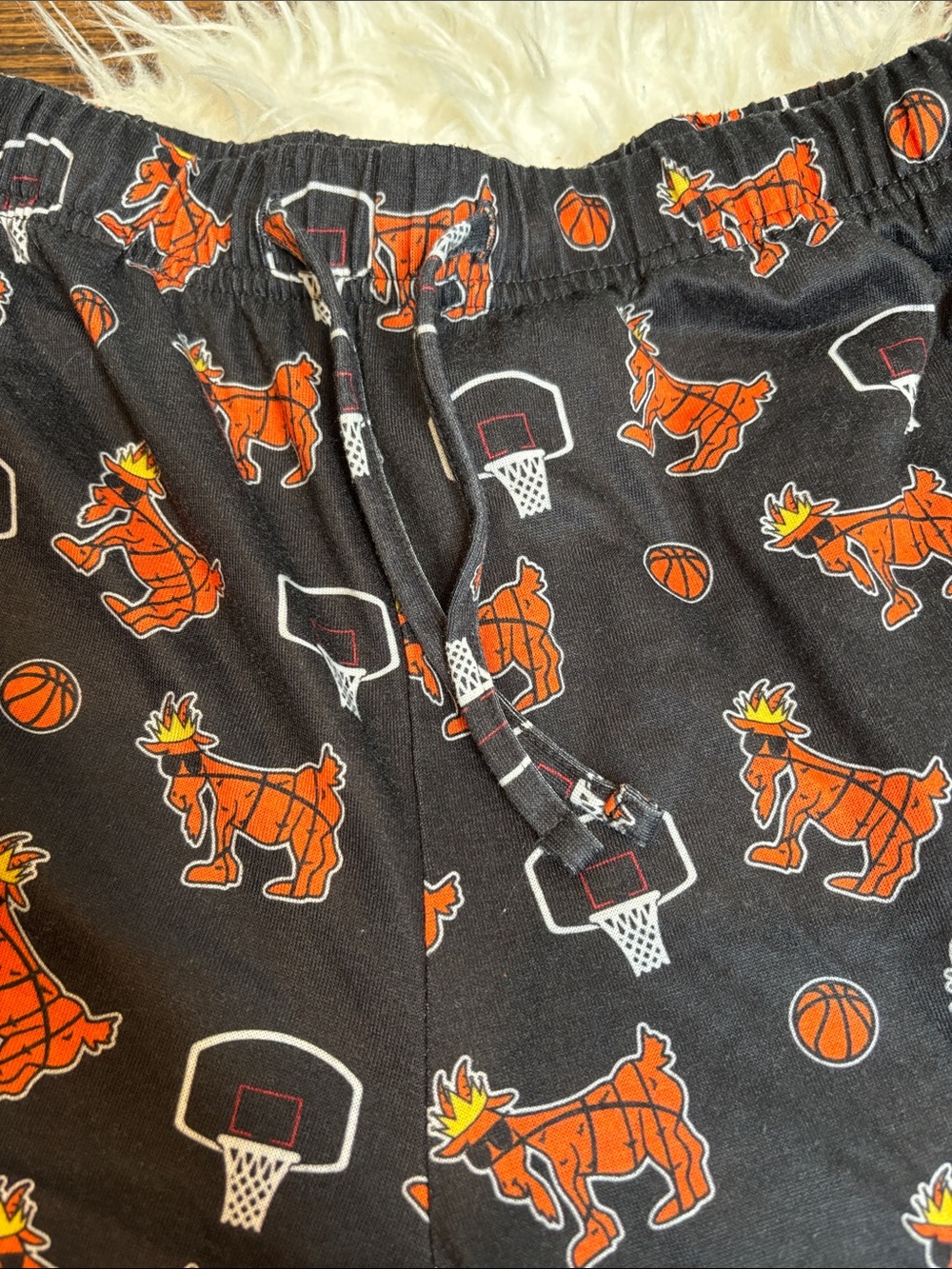 GOAT Youth XL Pajama Pants Basketball Goat Print Lounge Sleepwear Boys EUC - Picture 4 of 15